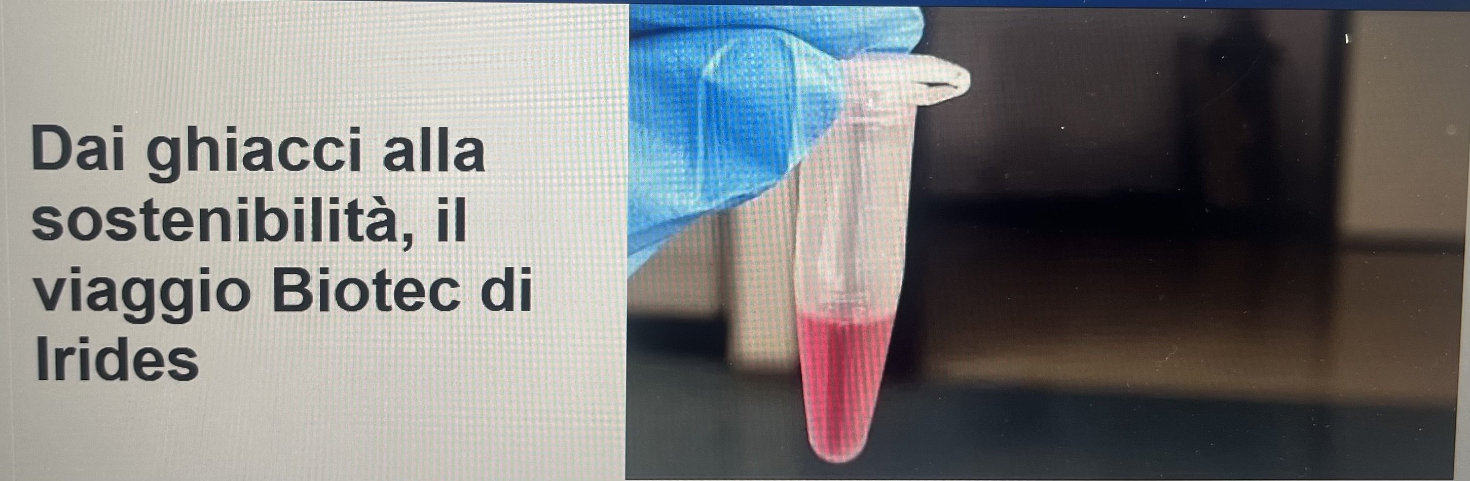 Dai ghiacci alla sostenibilità, il viaggio Biotec di Irides intervista su La Repubblica